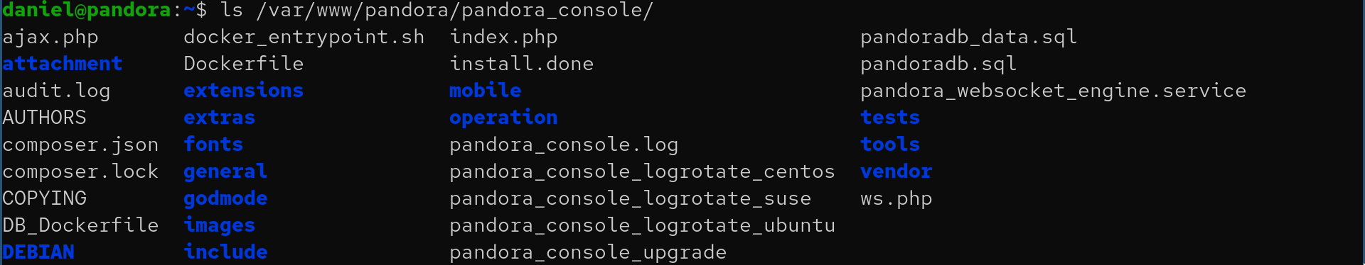pandora console